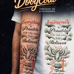 Faith Dove Scripture Sleeve Tattoo